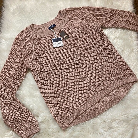 NWT Kaari Blue Pink Open Knit Sweater Size Small - Picture 2 of 7